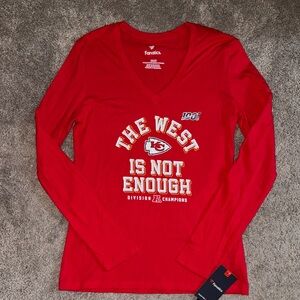 NEW Kansas City Chiefs small long sleeve T-shirt women’s the West is not enough